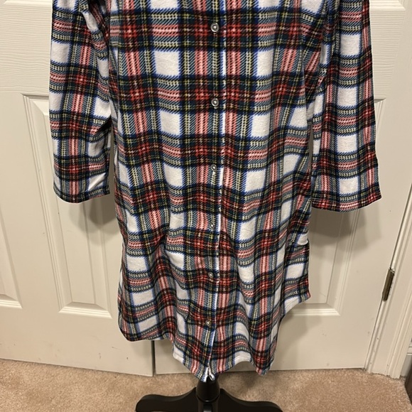 Ink & Ivy Plaid Microfleece Sleep Shirt - Picture 4 of 8